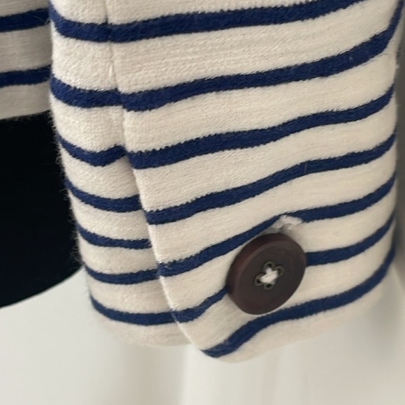 J. CREW NAUTICAL NAVY BLUE/WHITE BLAZER JACKET SIZE XXS - Picture 7 of 11
